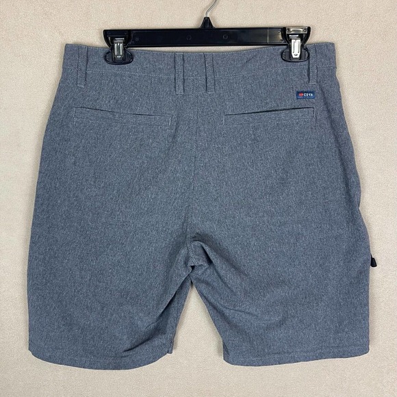 Cova Performance Shorts Mens 31 Gray Mid Rise Zip Pocket Stretch - Picture 13 of 14